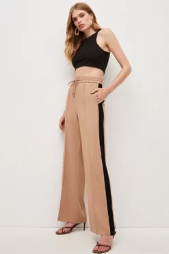 Brand new 🧨 Karen Millen Soft Twill Colour Block Wide Leg Trouser 😀