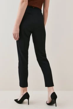 Deals 😉 Karen Millen Slim Fit Crop Darted Waist Tailored Trouser 🌟 -Workwear Shop bkk03698 black xl 4