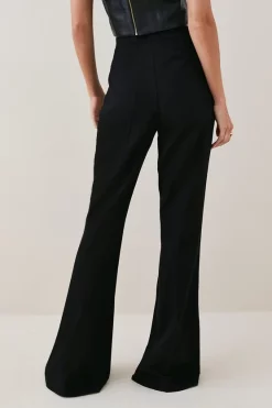 Cheap ⭐ Karen Millen Petite Flare Darted Waist Tailored Trouser 🔥 -Workwear Shop bkk03702 black xl 2