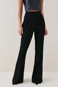 Cheap ⭐ Karen Millen Petite Flare Darted Waist Tailored Trouser 🔥 -Workwear Shop bkk03702 black xl 4