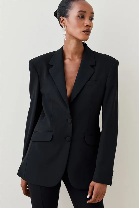 New 🛒 Karen Millen Strong Shoulder Single Breasted Blazer 😉 3 New 🛒 Karen Millen Strong Shoulder Single Breasted Blazer 😉 - Image 3