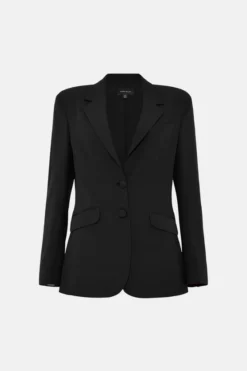 New 🛒 Karen Millen Strong Shoulder Single Breasted Blazer 😉 11 New 🛒 Karen Millen Strong Shoulder Single Breasted Blazer 😉 -Workwear Shop bkk04136 black xl 3
