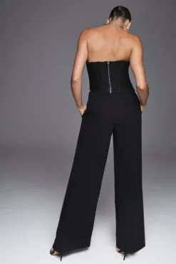 Budget ๐ Karen Millen Soft Twill Oversized Wide Leg Trousers ๐ 9 Budget ๐ Karen Millen Soft Twill Oversized Wide Leg Trousers ๐ -Workwear Shop bkk04414 black xl 3