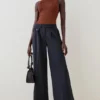 Promo ✨ Karen Millen Wool Blend Pleat Detail Wide Leg Trouser 🔔