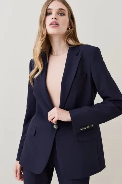 Flash Sale ✔️ Karen Millen Tailored Stretch Single Breasted Blazer ✨