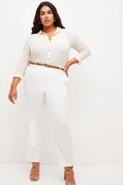 Best Sale 🌟 Karen Millen Plus Size Relaxed Tailored Belted Slim Trouser 👏