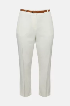 Best Sale 🌟 Karen Millen Plus Size Relaxed Tailored Belted Slim Trouser 👏 -Workwear Shop bkk04717 ivory xl 3