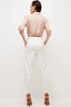 Best Sale 😉 Karen Millen Petite Relaxed Tailored Slim Leg Trousers 🌟 -Workwear Shop bkk04718 ivory xl 2