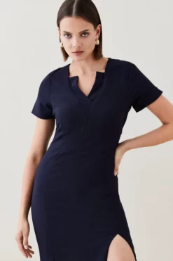 Cheap 😉 Karen Millen Tailored Stretch Notch Neck Pencil Midi 👗 Dress 🔔 -Workwear Shop bkk04727 black xl 1