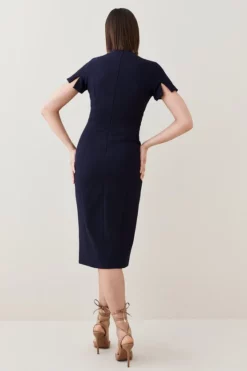 Cheap 😉 Karen Millen Tailored Stretch Notch Neck Pencil Midi 👗 Dress 🔔 -Workwear Shop bkk04727 black xl 2