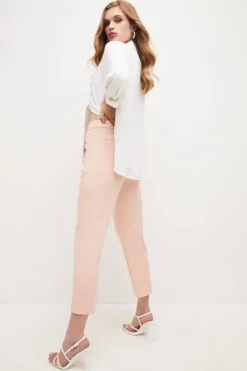 Brand new 🌟 Karen Millen Compact Stretch Tailored Capri Trousers 🔥 -Workwear Shop bkk04737 blush xl 2