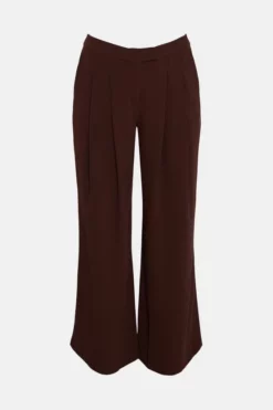 Cheapest ❤️ Karen Millen Plus Size Soft Twill Oversized Wide Trousers 💯 -Workwear Shop bkk04752 chocolate xl 3