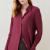Best Pirce 👏 Karen Millen Silk Viscose Satin Woven 👚 Shirt 😍