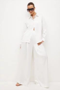 Coupon 🔥 Karen Millen Satin Crepe Long Sleeve 👚 Shirt ⌛ -Workwear Shop bkk04951 ivory xl 4