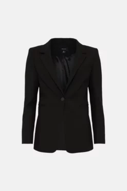 Best deal 👏 Karen Millen Compact Stretch Single Breasted Jacket 🔥 12 Best deal 👏 Karen Millen Compact Stretch Single Breasted Jacket 🔥 -Workwear Shop bkk05067 black xl 3