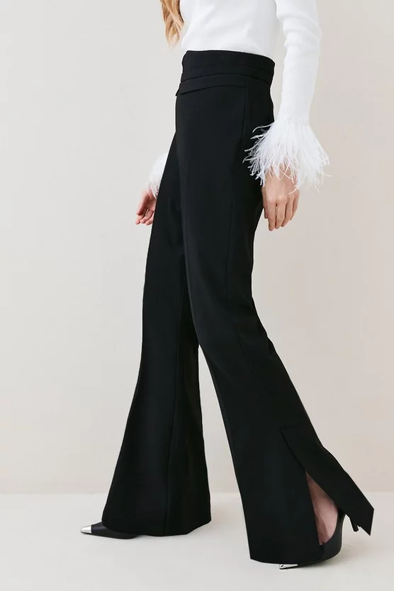 Discount ๐งจ Karen Millen Compact Stretch High Rise Split Hem Kickflare Trouser โ๏ธ 2 Discount ๐งจ Karen Millen Compact Stretch High Rise Split Hem Kickflare Trouser โ๏ธ - Image 2
