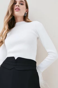 Discount ๐งจ Karen Millen Compact Stretch High Rise Split Hem Kickflare Trouser โ๏ธ 10 Discount ๐งจ Karen Millen Compact Stretch High Rise Split Hem Kickflare Trouser โ๏ธ -Workwear Shop bkk05087 black xl 4