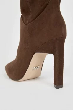 Cheap 🛒 Karen Millen Suede Mid Calf Slouch Heeled Boot 😉 -Workwear Shop bkk05330 chocolate xl 3