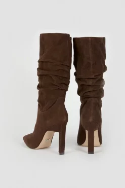 Cheap 🛒 Karen Millen Suede Mid Calf Slouch Heeled Boot 😉 -Workwear Shop bkk05330 chocolate xl 5