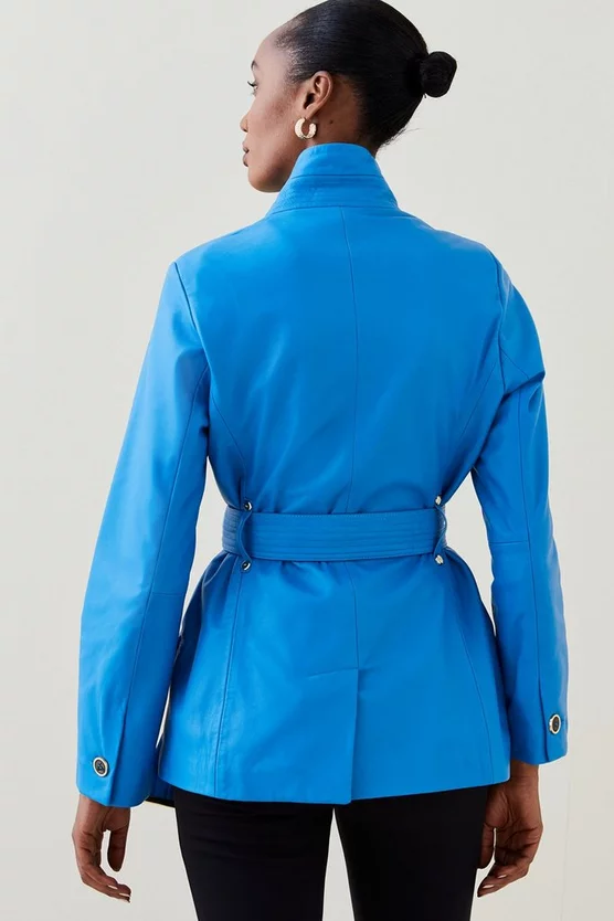 New โ Karen Millen Leather Investment Notch Neck Short ๐งฅ Coat ๐คฉ 5 New โ Karen Millen Leather Investment Notch Neck Short ๐งฅ Coat ๐คฉ - Image 5