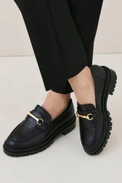 Brand new 🔥 Karen Millen Leather Croc Snaffle Loafer 🥰