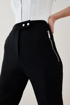 Wholesale 👏 Karen Millen Compact Stretch Zip Through Slim Leg Trouser 🌟 -Workwear Shop bkk05555 black xl 4