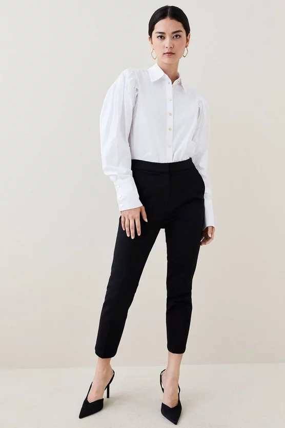Hot Sale π― Karen Millen Petite Poplin Pleat Drama Sleeve Woven π Shirt π 2 Hot Sale π― Karen Millen Petite Poplin Pleat Drama Sleeve Woven π Shirt π - Image 2