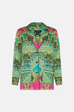 New 🧨 Karen Millen Paisley Scarf Print Soft Tailored Jacket 🧨 -Workwear Shop bkk05636 multi xl 3