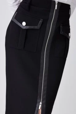 Budget ❤️ Karen Millen Structured Crepe Pocket Detail Pencil 👗 Skirt 🎁 -Workwear Shop bkk05785 black xl 4