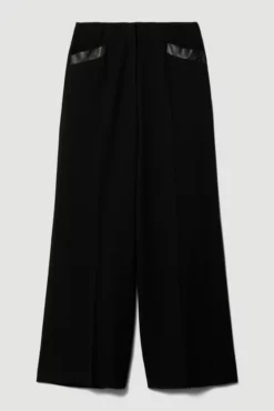Brand new ✔️ Karen Millen Structured Crepe Wide Leg Trousers 🤩 -Workwear Shop bkk05786 black xl 3