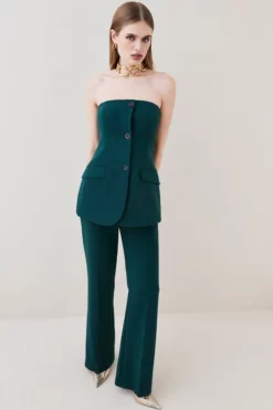 Flash Sale ⭐ Karen Millen Compact Stretch Button Bodice Jumpsuit ⌛
