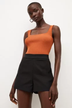 Best deal 😀 Karen Millen Essential Techno Woven Short 🛒 -Workwear Shop bkk05984 black xl 4