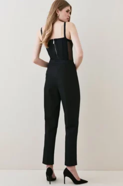 Flash Sale 😀 Karen Millen Essential High Rise Tab Side Slim Leg Trouser 😉 -Workwear Shop bkk05996 black xl 2