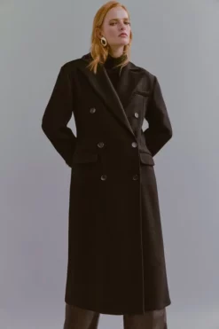 Wholesale 👍 Karen Millen Italian Virgin Wool Strong Shoulder Anti Fit 🧥 Coat 🤩 -Workwear Shop bkk06283 black xl 2