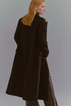 Wholesale 👍 Karen Millen Italian Virgin Wool Strong Shoulder Anti Fit 🧥 Coat 🤩 -Workwear Shop bkk06283 black xl 5