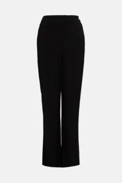 Buy ✨ Karen Millen Petite Viscose Satin Back Crepe Wide Leg Trouser 🤩 -Workwear Shop bkk06336 black xl 3