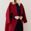 Best Sale 🛒 Karen Millen Italian Virgin Wool Double Breasted Cape Over 🧥 Coat ⌛