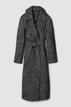 Brand new 🤩 Karen Millen Italian Herringbone Wool Belted Trench 🧥 Coat 🥰 11 Brand new 🤩 Karen Millen Italian Herringbone Wool Belted Trench 🧥 Coat 🥰 -Workwear Shop bkk06508 black xl 3