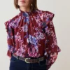Hot Sale 🎁 Karen Millen Floral Printed Georgette Woven Blouse ❤️