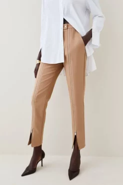 Best Pirce 👏 Karen Millen Zip Front Skinny Trouser 🥰 -Workwear Shop bkk06702 camel xl 4