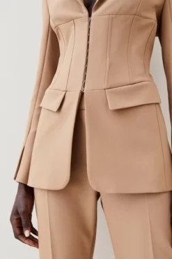 Outlet 🌟 Karen Millen Corset Waisted Blazer 🤩 -Workwear Shop bkk06727 camel xl 2