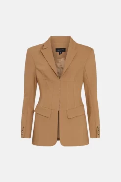 Outlet 🌟 Karen Millen Corset Waisted Blazer 🤩 -Workwear Shop bkk06727 camel xl 4