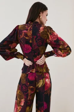 Promo ✨ Karen Millen Petite Photographic Floral Woven Blouse 😉 -Workwear Shop bkk06838 floral xl 2