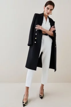 Buy 🔥 Karen Millen Structured Crepe Forever Belted Jumpsuit 👍 -Workwear Shop bkk06917 black xl 5