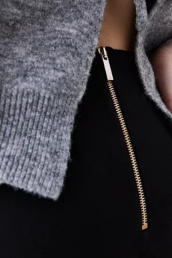 Outlet 😀 Karen Millen Structured Crepe High Waist Wide Leg Trouser 🎁 -Workwear Shop bkk06919 black xl 4