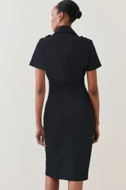 Top 10 ⌛ Karen Millen Tailored Double Breasted Tux Midi 👗 Dress 👏 -Workwear Shop bkk07082 black xl 5