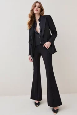 Promo ⌛ Karen Millen Compact Stretch Waistcoat Insert Blazer 😀 -Workwear Shop bkk07085 black xl 1