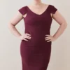 Best Pirce ❤️ Karen Millen Plus Size Structured Crepe Cross Detail Midi 👗 Dress 👏