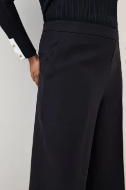 Flash Sale 🌟 Karen Millen Plus Size Compact Essential Tailored Wide Leg Trouser 💯 -Workwear Shop bkk07323 black xl 2