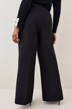 Flash Sale 🌟 Karen Millen Plus Size Compact Essential Tailored Wide Leg Trouser 💯 -Workwear Shop bkk07323 black xl 4